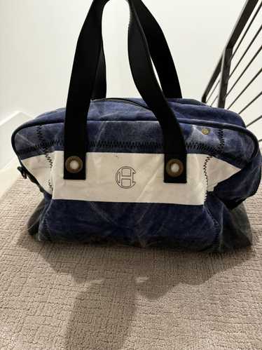 Cole Haan Denim Like Fabric Duffle Bag