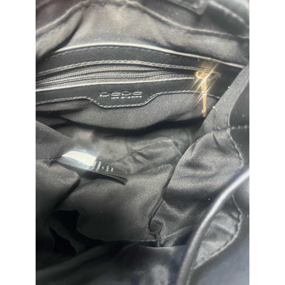 Bebe Bebe Black Handbag Backpack Purse W/Gold Ton… - image 6