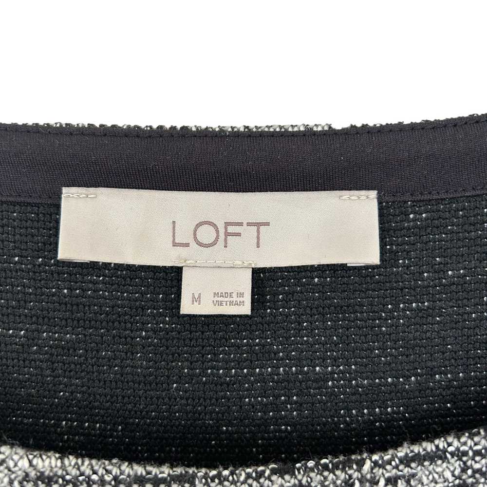 Loft Loft Gray Tweed Peplum Dress Sz M - image 2