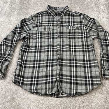 George George Button-Down Flannel Shirt Men's 2XL… - image 1