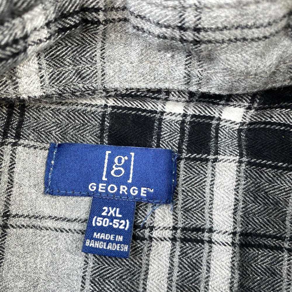George George Button-Down Flannel Shirt Men's 2XL… - image 2