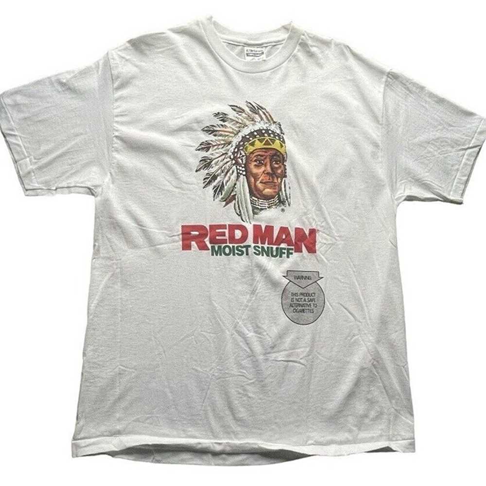 Red Man Chewing Tobacco VTG 90s T-Shirt USA Made … - image 1