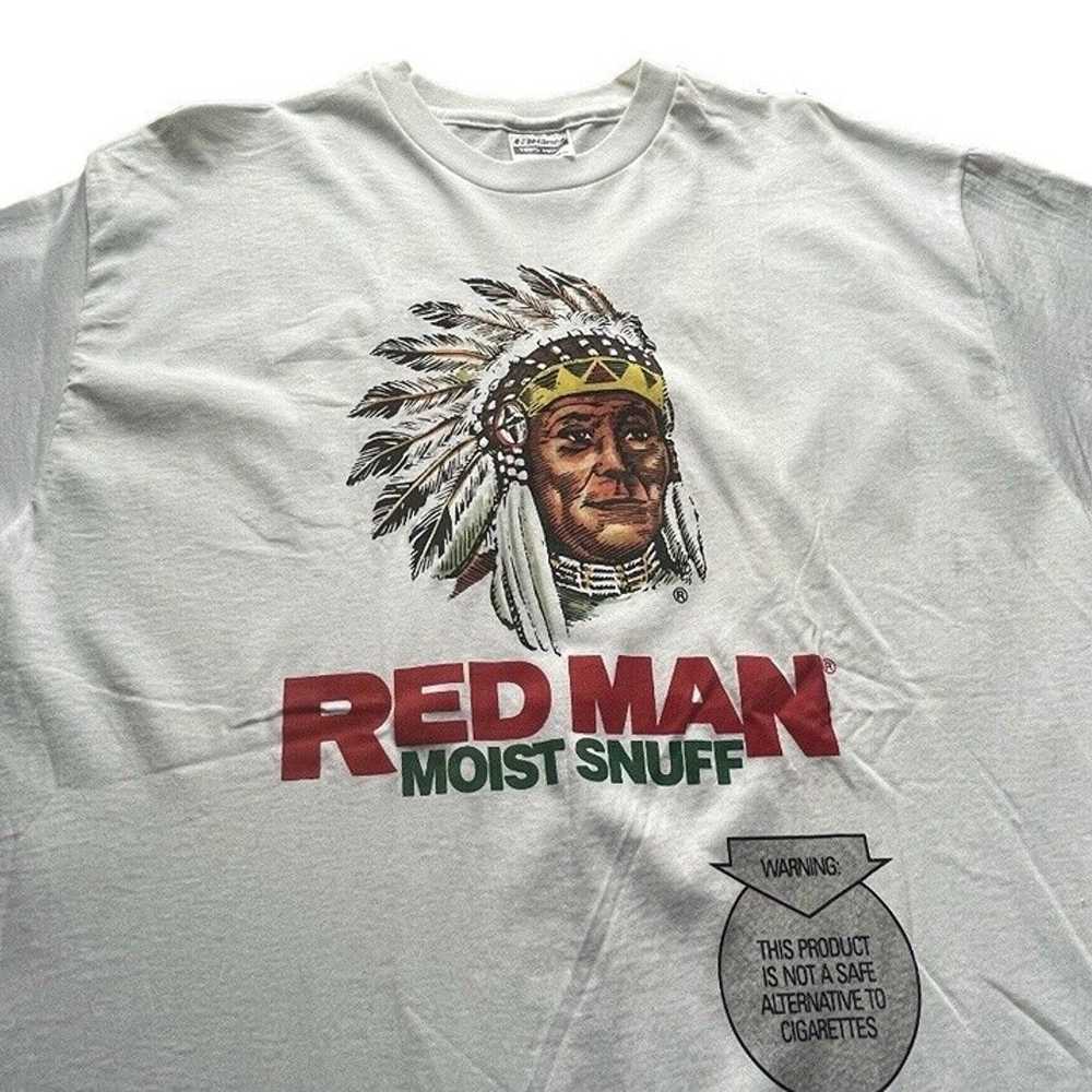 Red Man Chewing Tobacco VTG 90s T-Shirt USA Made … - image 2