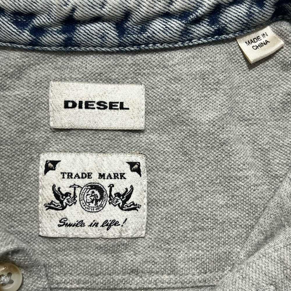 Diesel Diesel Men’s Large Short Sleeve Gray Polo … - image 3