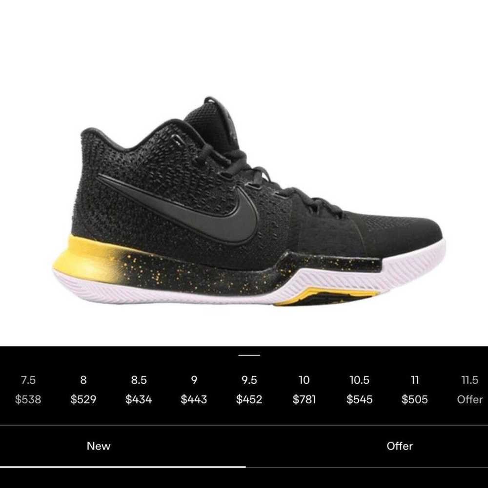 Nike Nike Kyrie 3 black and yellow - image 2
