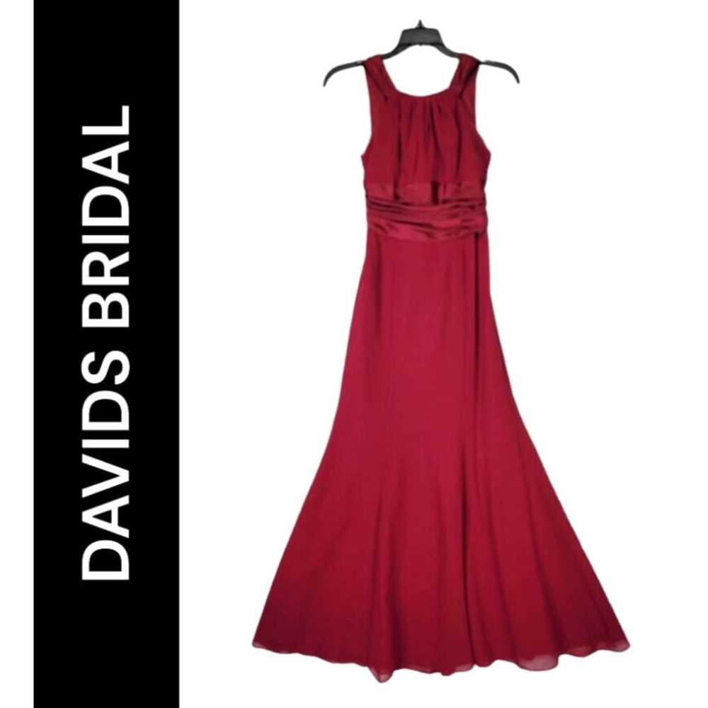 Vintage Davids Bridal Gown Women"s Size 2 Red Fit… - image 2