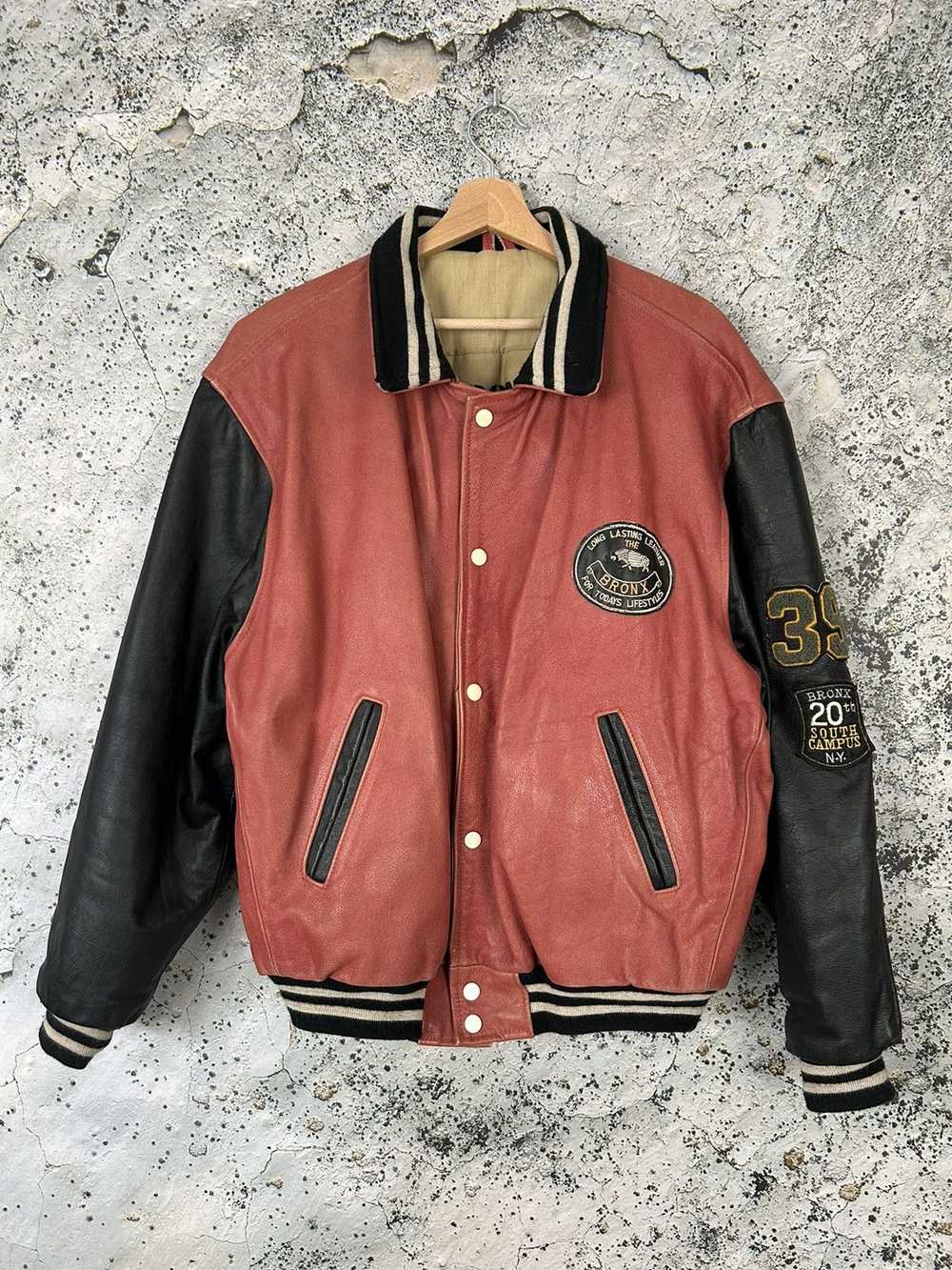 Genuine Leather × Vintage Vintage Bronx Bomber Ge… - image 1