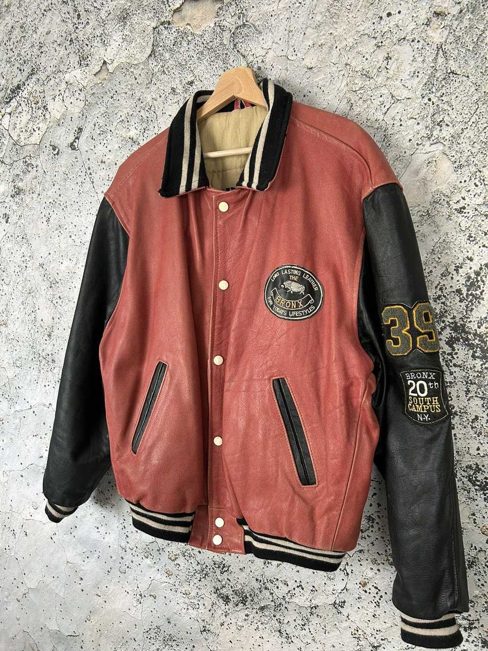 Genuine Leather × Vintage Vintage Bronx Bomber Ge… - image 2