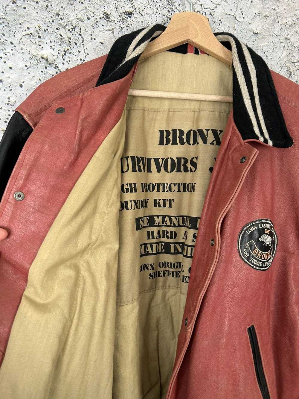 Genuine Leather × Vintage Vintage Bronx Bomber Ge… - image 6