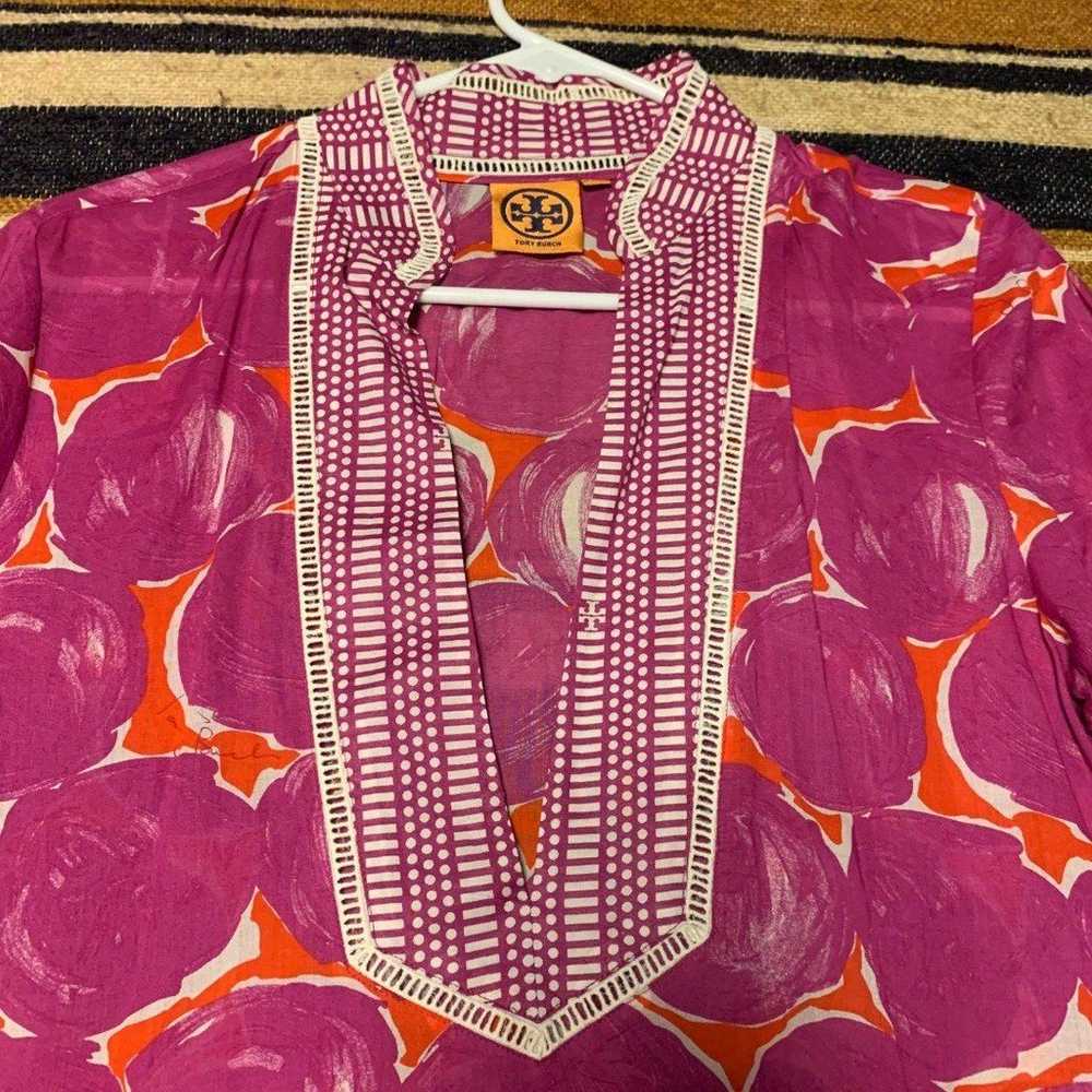 Tory Burch Tunic Top Coverup Caftan Cotton Small … - image 6