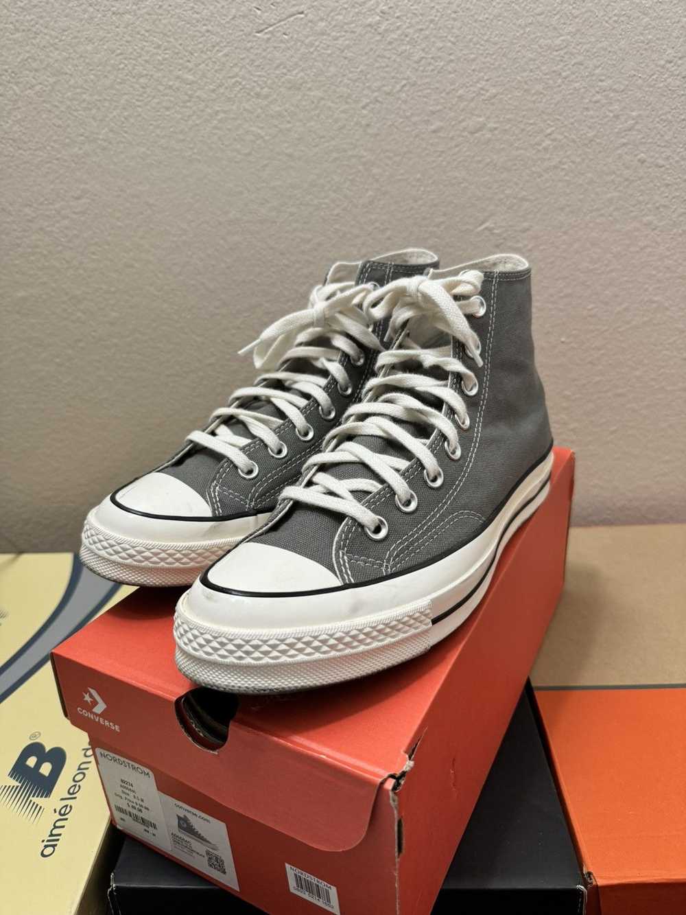 Converse Grey Converse Chuck 70 Hi High Top Sneak… - image 1