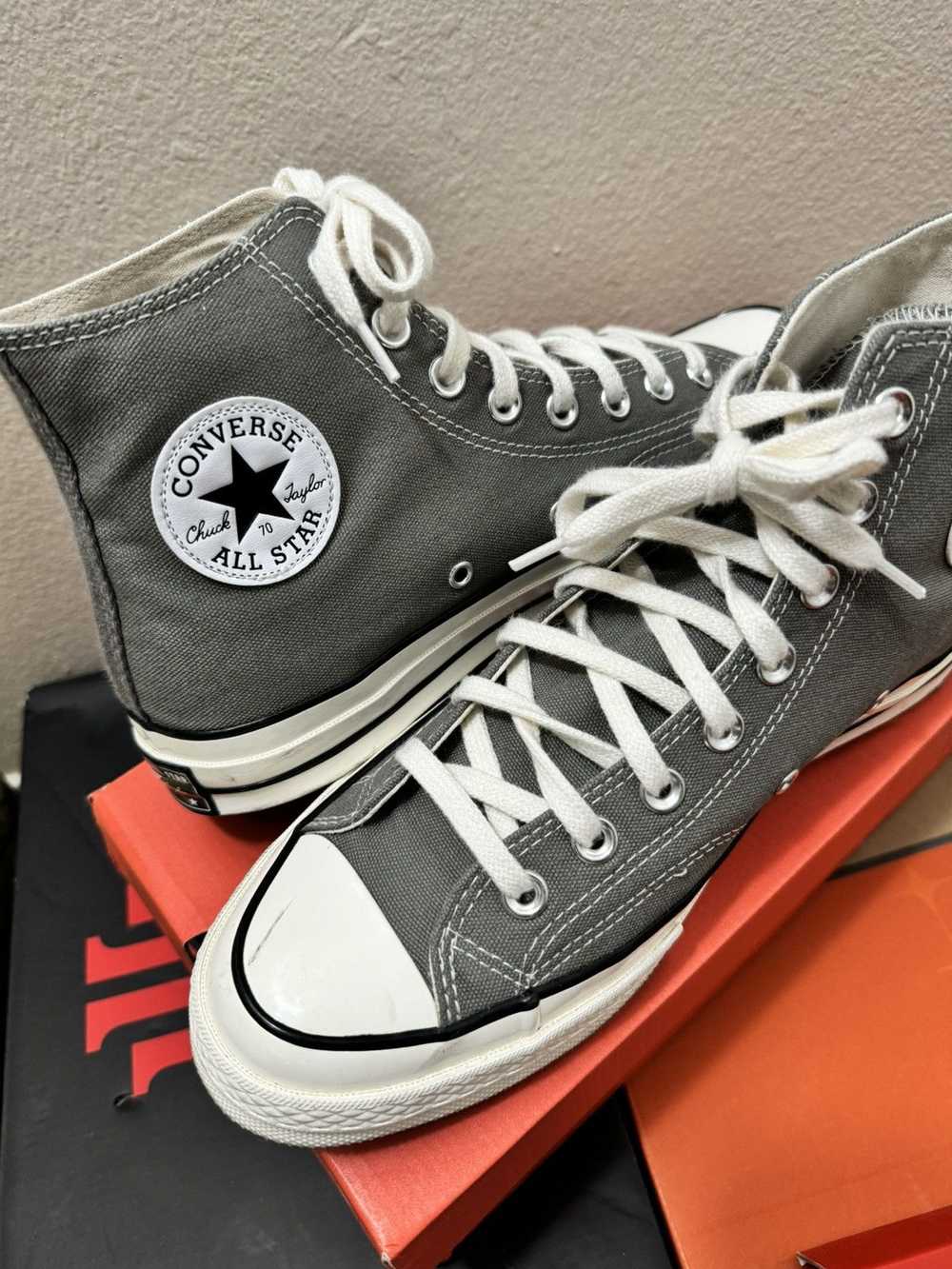 Converse Grey Converse Chuck 70 Hi High Top Sneak… - image 2