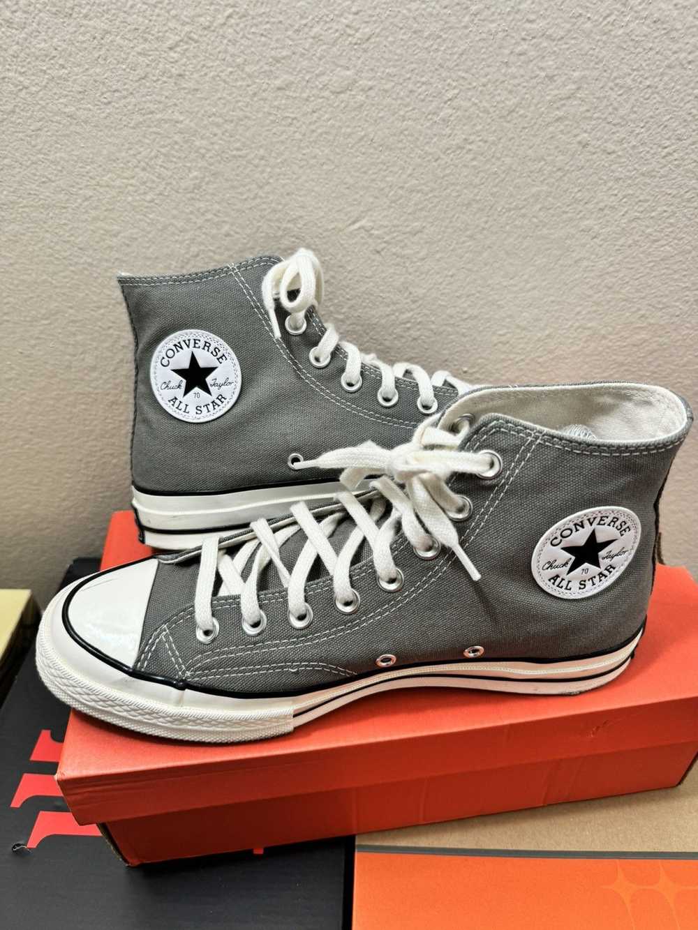 Converse Grey Converse Chuck 70 Hi High Top Sneak… - image 3