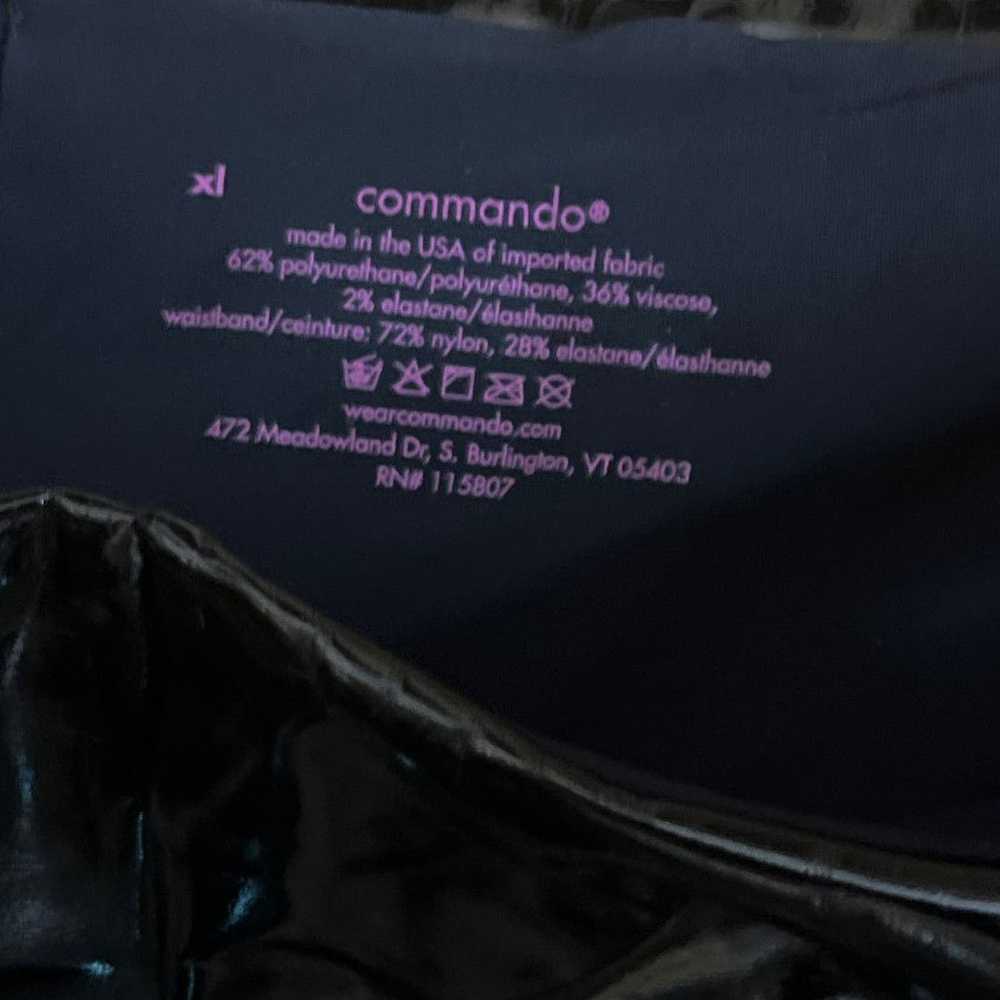 Commando Commando Black Faux Patent Leather Leggi… - image 3