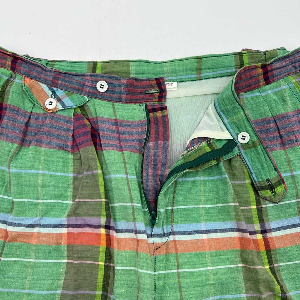 Vintage Vintage Swim Trunks Plaid Madras Shorts G… - image 2