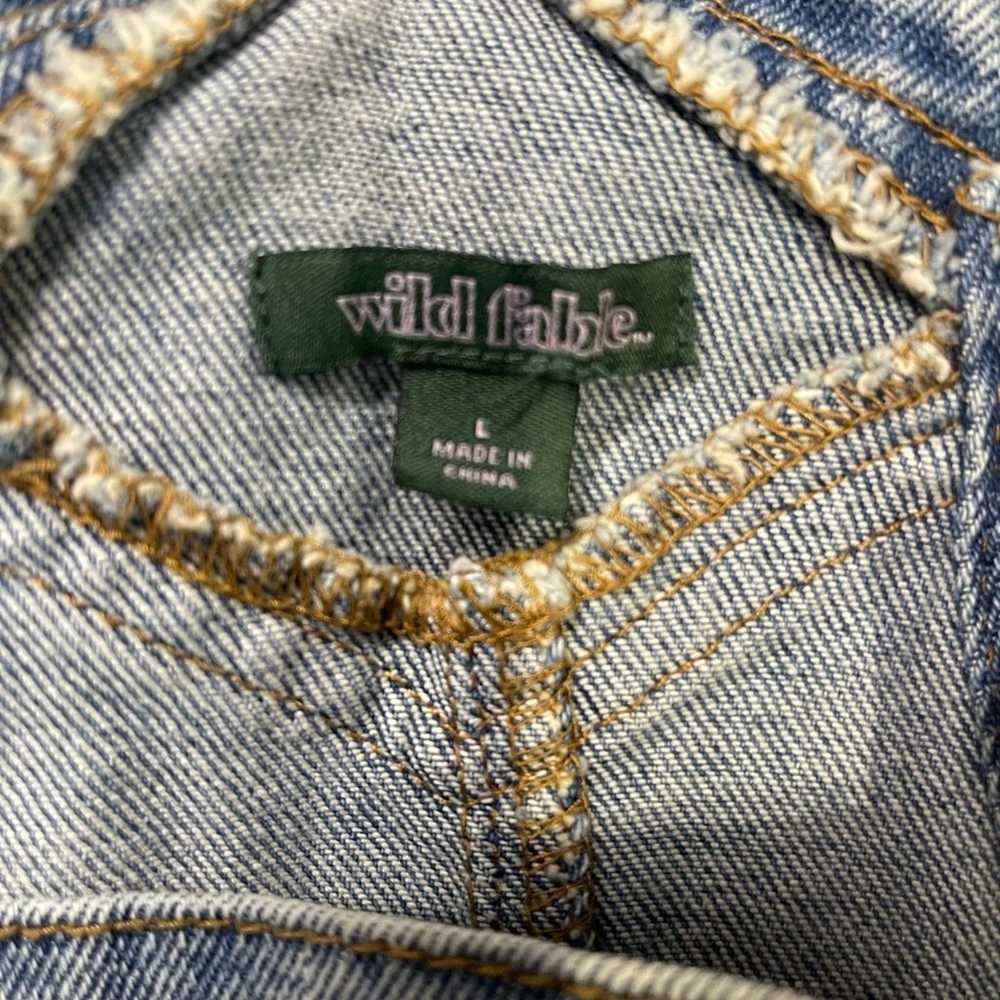 Wild fable Patch Work Jean Overalls - image 3