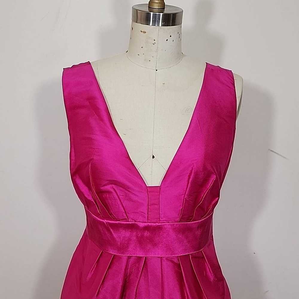 Diane von Furstenberg Pink Silk Plunge Neckline B… - image 2