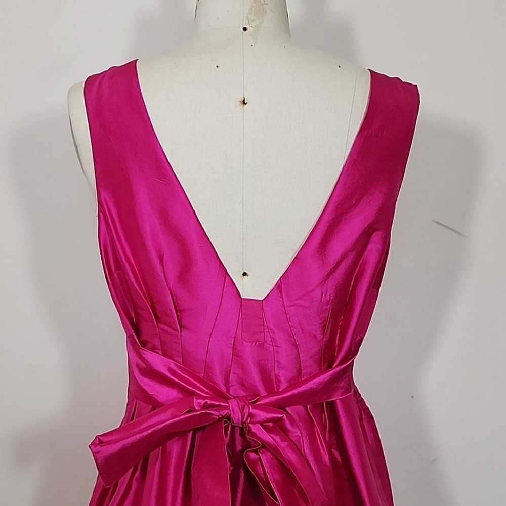 Diane von Furstenberg Pink Silk Plunge Neckline B… - image 5