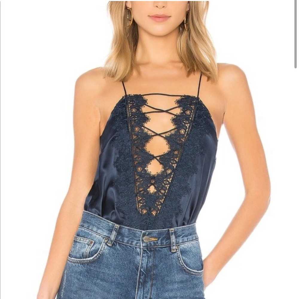 Cami NYC Charlie Cami Tank Lace, Lace Up Front Bl… - image 1