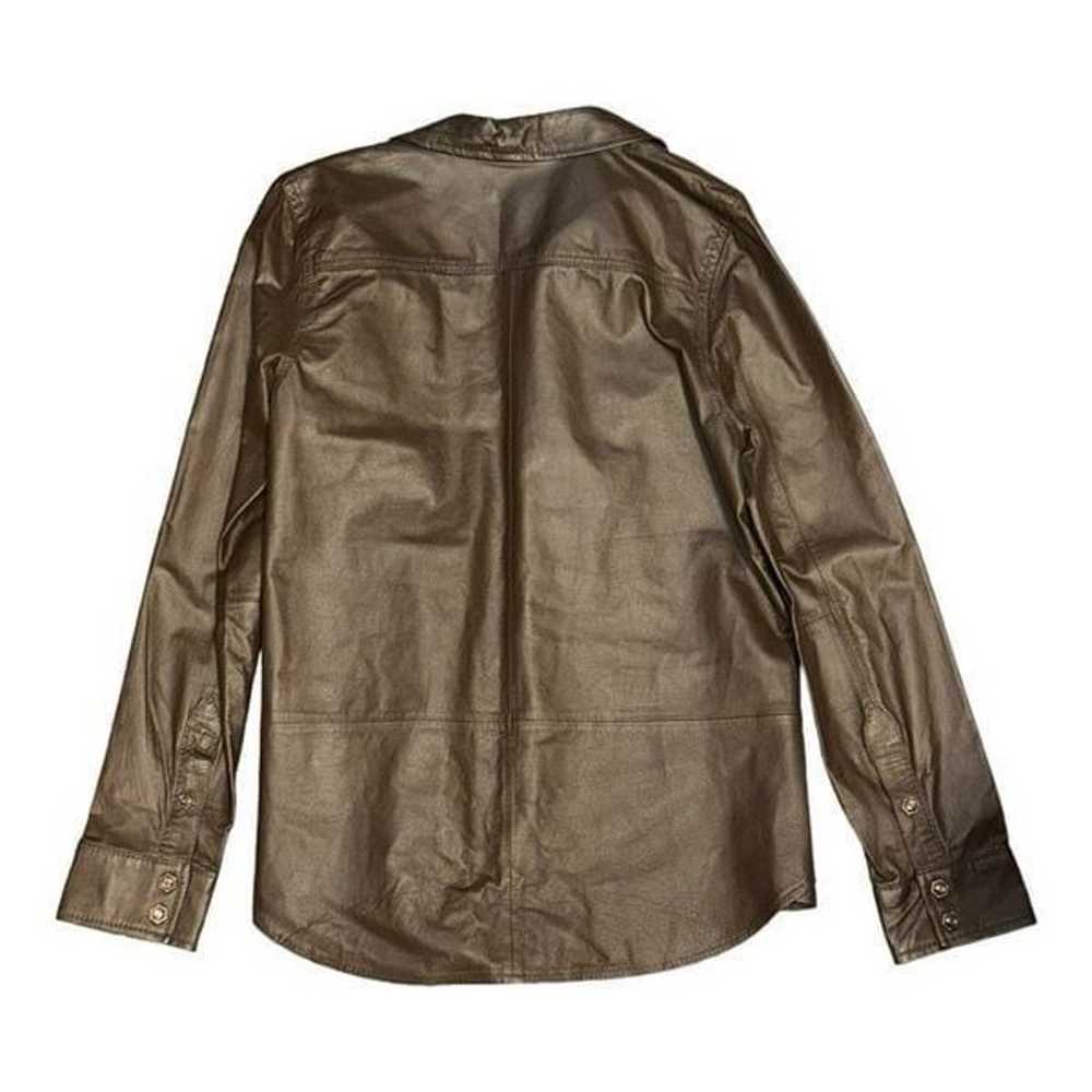 MY TRIBE Leather Snap Front Shirt size Medium - image 3