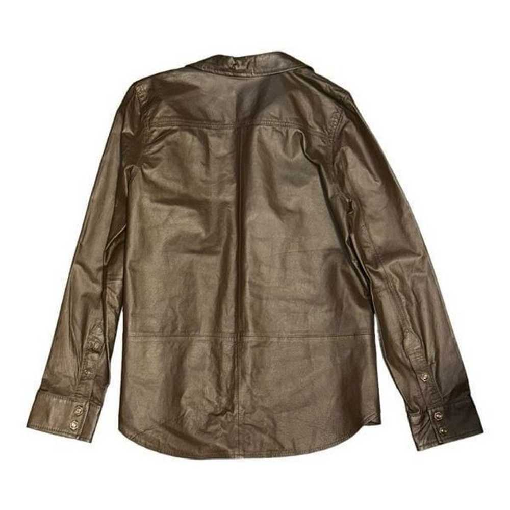 MY TRIBE Leather Snap Front Shirt size Medium - image 4