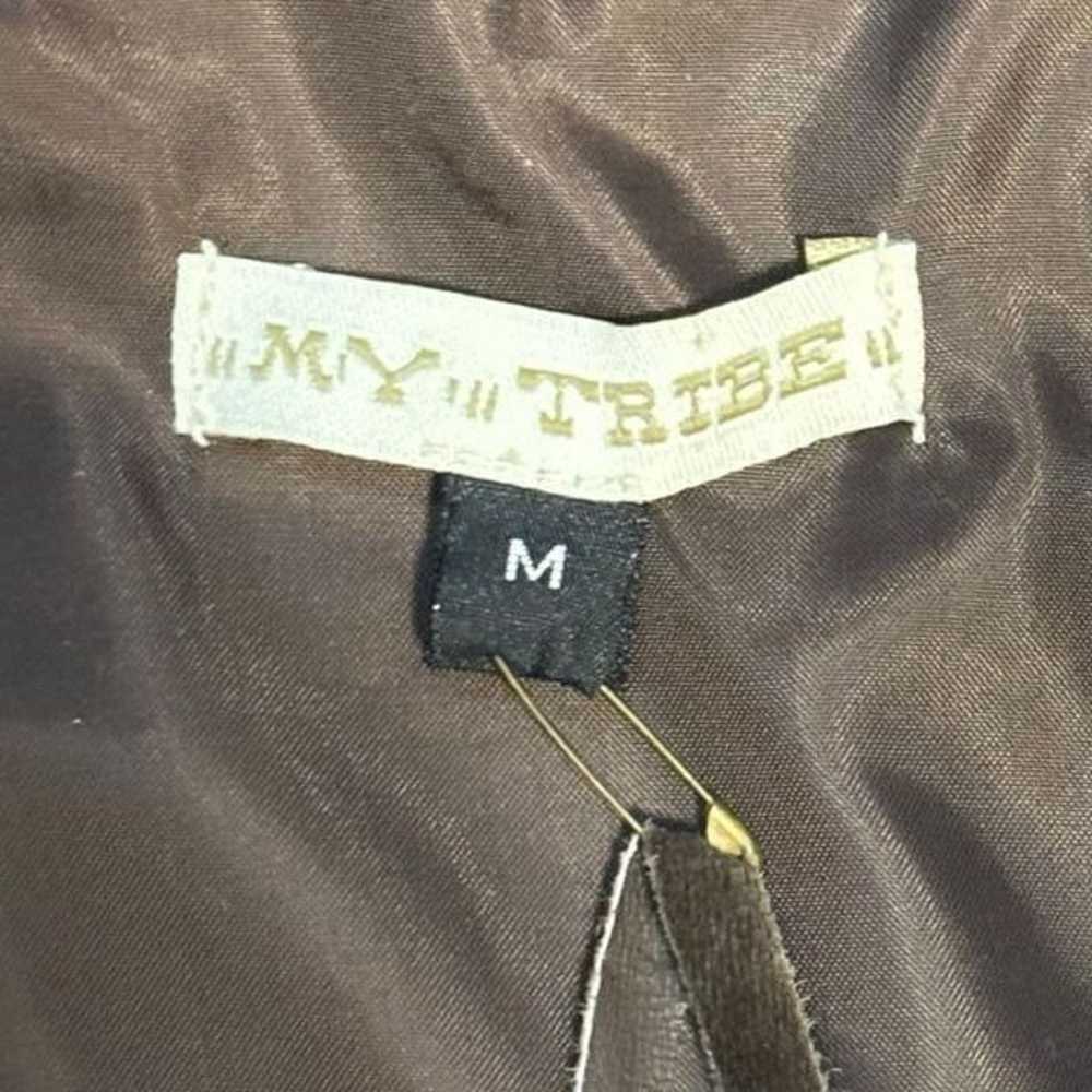 MY TRIBE Leather Snap Front Shirt size Medium - image 7