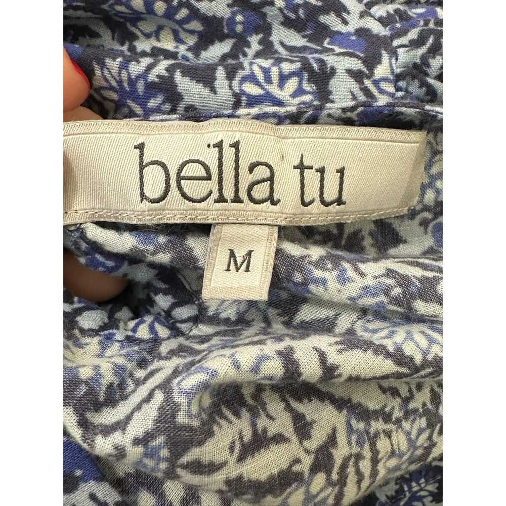 Bella Tu blue v neck tunic 3/4 sleeves tunic blou… - image 3
