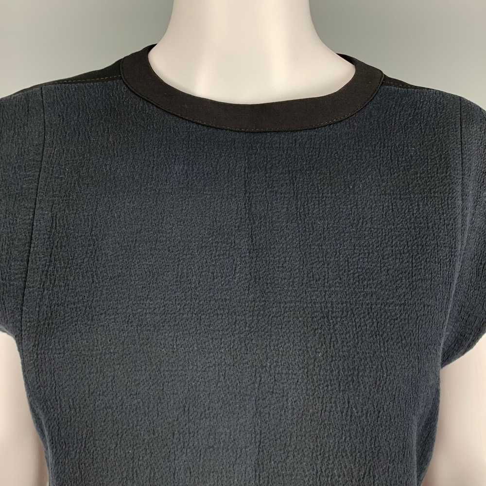 Helmut Lang Black Cotton Wool Textured Sleeveless… - image 2