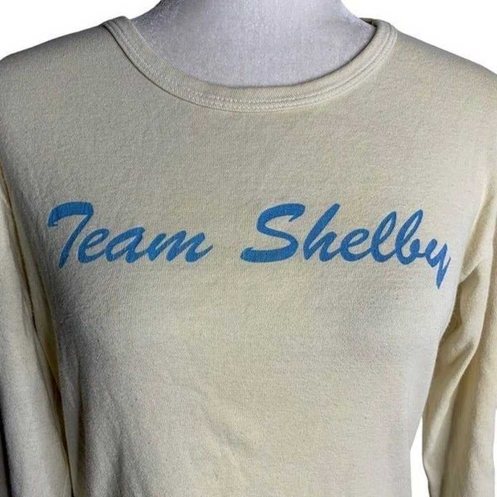 Vintage Team Shelby Long Sleeve T Shirt L Cream C… - image 2