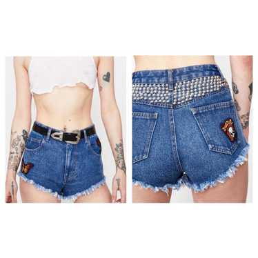 Dolls Kill Dolls Kill Studded Patch High Waist Cu… - image 1