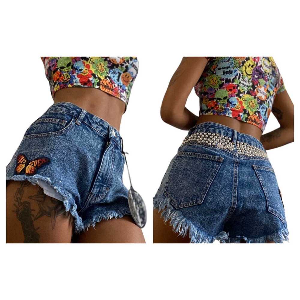 Dolls Kill Dolls Kill Studded Patch High Waist Cu… - image 2