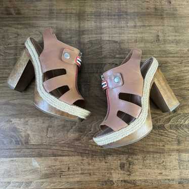 Hunter Hunter Morant Leather Heeled Wedge Sandals