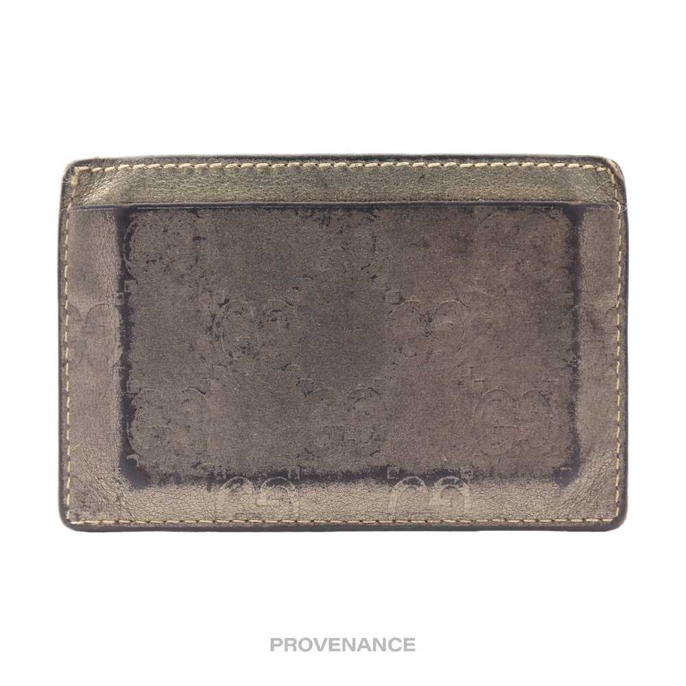 Gucci 🔴 Gucci Card Holder Wallet - Metallic Bron… - image 2