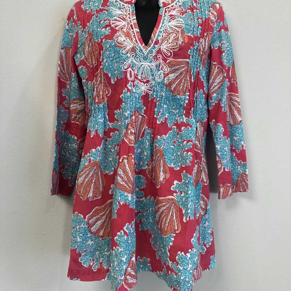 NWOT Lilly Pulitzer Embroidered/Beaded Tunic Top … - image 1