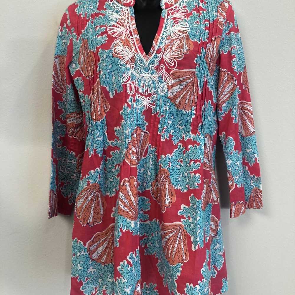NWOT Lilly Pulitzer Embroidered/Beaded Tunic Top … - image 2
