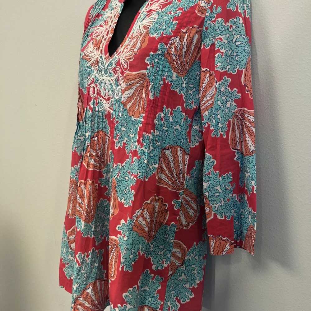 NWOT Lilly Pulitzer Embroidered/Beaded Tunic Top … - image 3