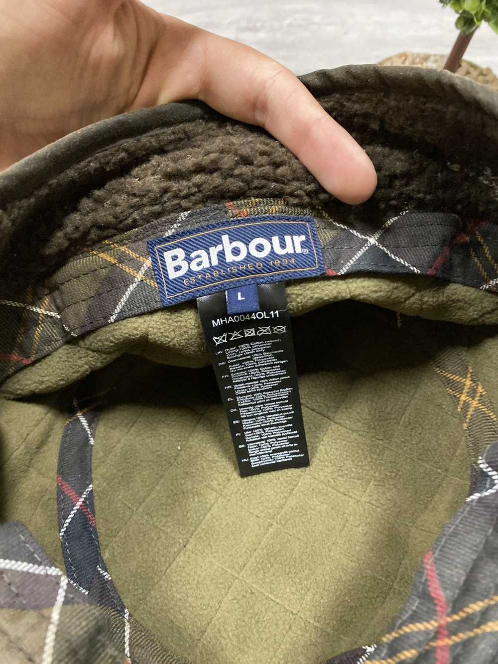 Barbour × Vintage × Waxed Barbour waxed fleece ha… - image 9