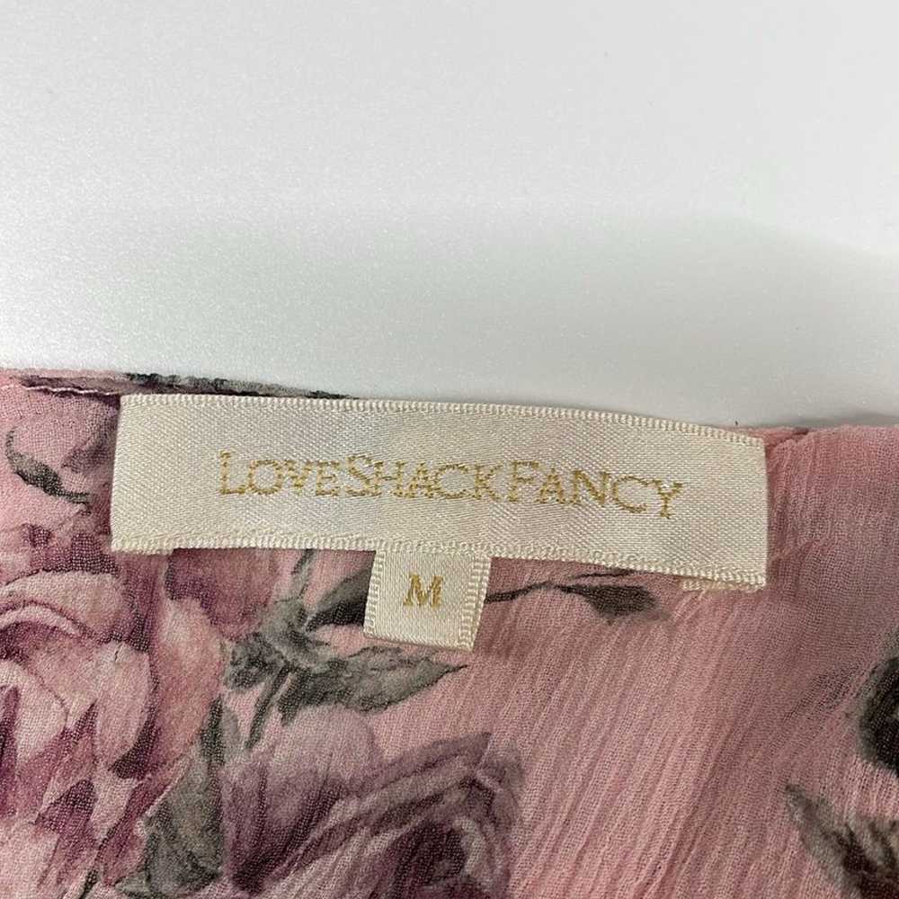 LoveShackFancy floral wrap top tie around waist c… - image 7