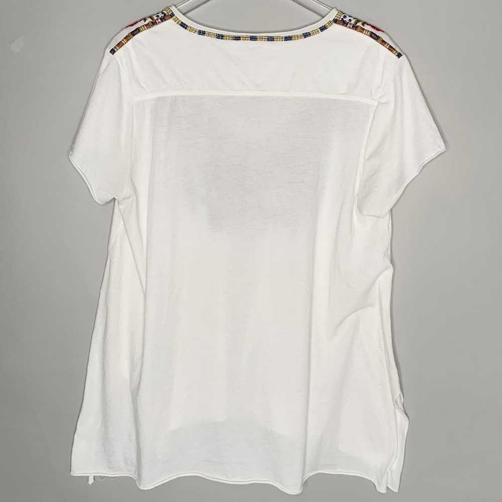 Johnny Was L Embroidered Drape Top Floral Scoop N… - image 2
