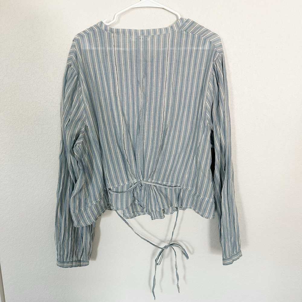 Doen Lille Top Blouse In Monte Isola Stripe Blue … - image 9
