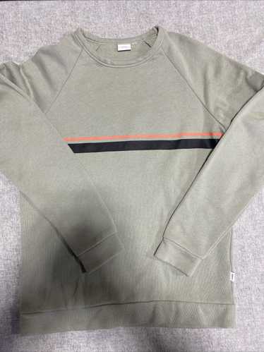 Onia Onia Sweatshirt Mens Large Grey Striped Swea… - image 1