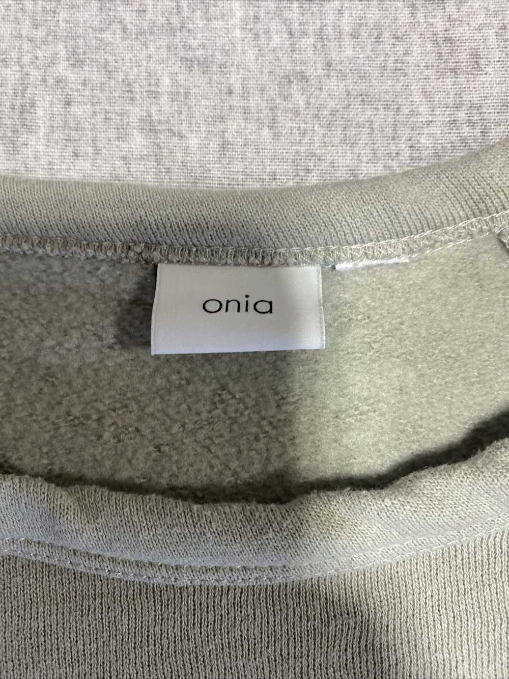 Onia Onia Sweatshirt Mens Large Grey Striped Swea… - image 3