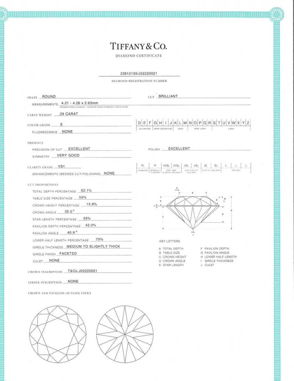 Tiffany & Co. Tiffany & Co. Engagement Ring in Pl… - image 5