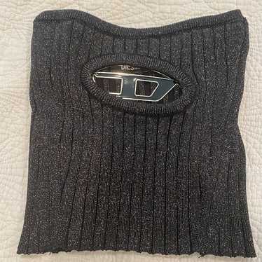 DIESEL Clarksville logo plaque ribbed-knit tube to