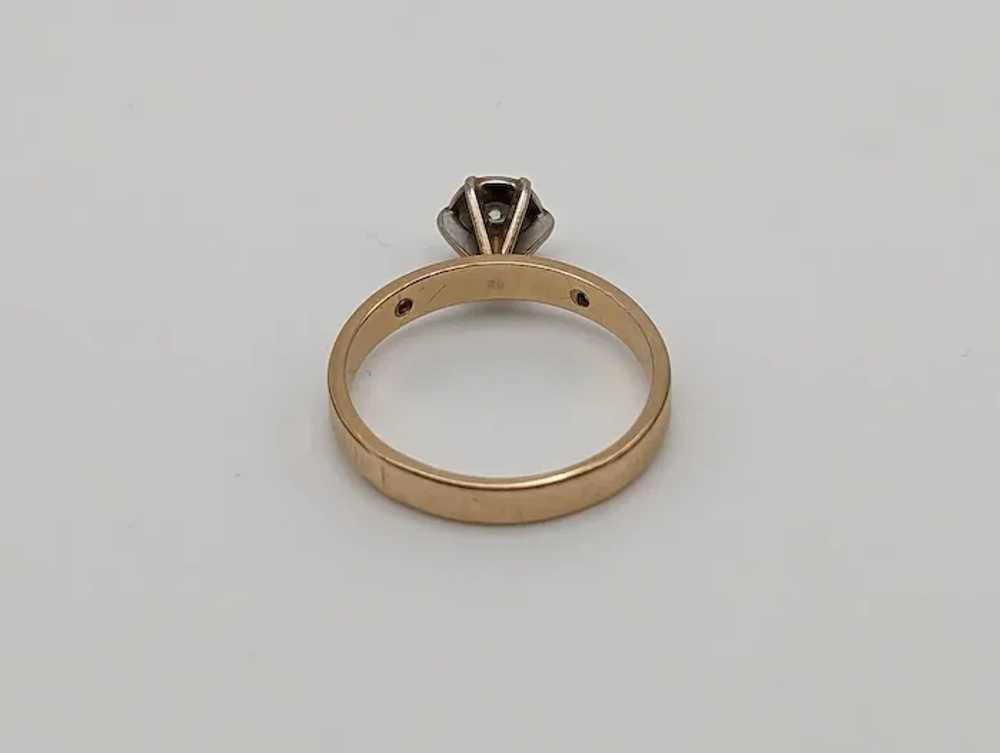 14k Yellow Gold Diamond Engagement Ring. 14k Yell… - image 5