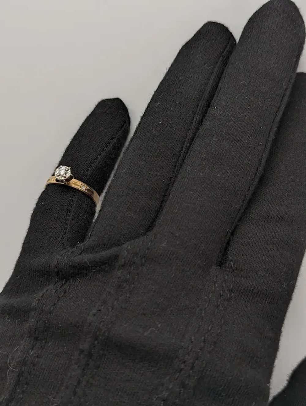 14k Yellow Gold Diamond Engagement Ring. 14k Yell… - image 7