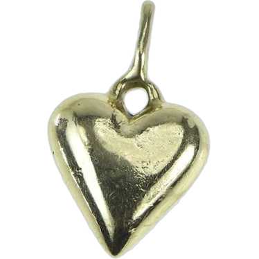 18K Puffy Heart Forget Me Not Vintage Love Charm/P