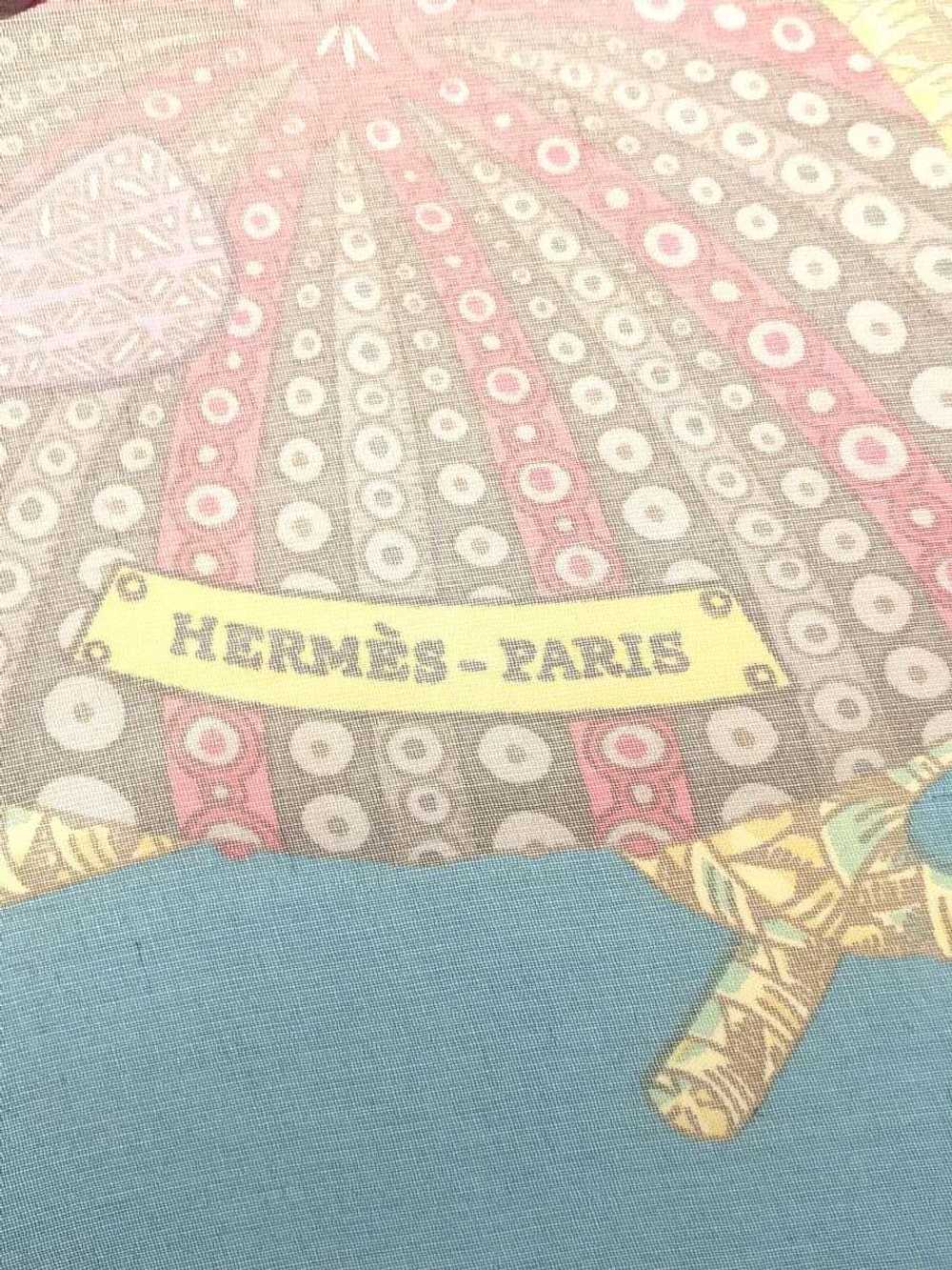 Used Hermes Scarf/Silk/Blu/Ladies//Grands Fonds D… - image 3