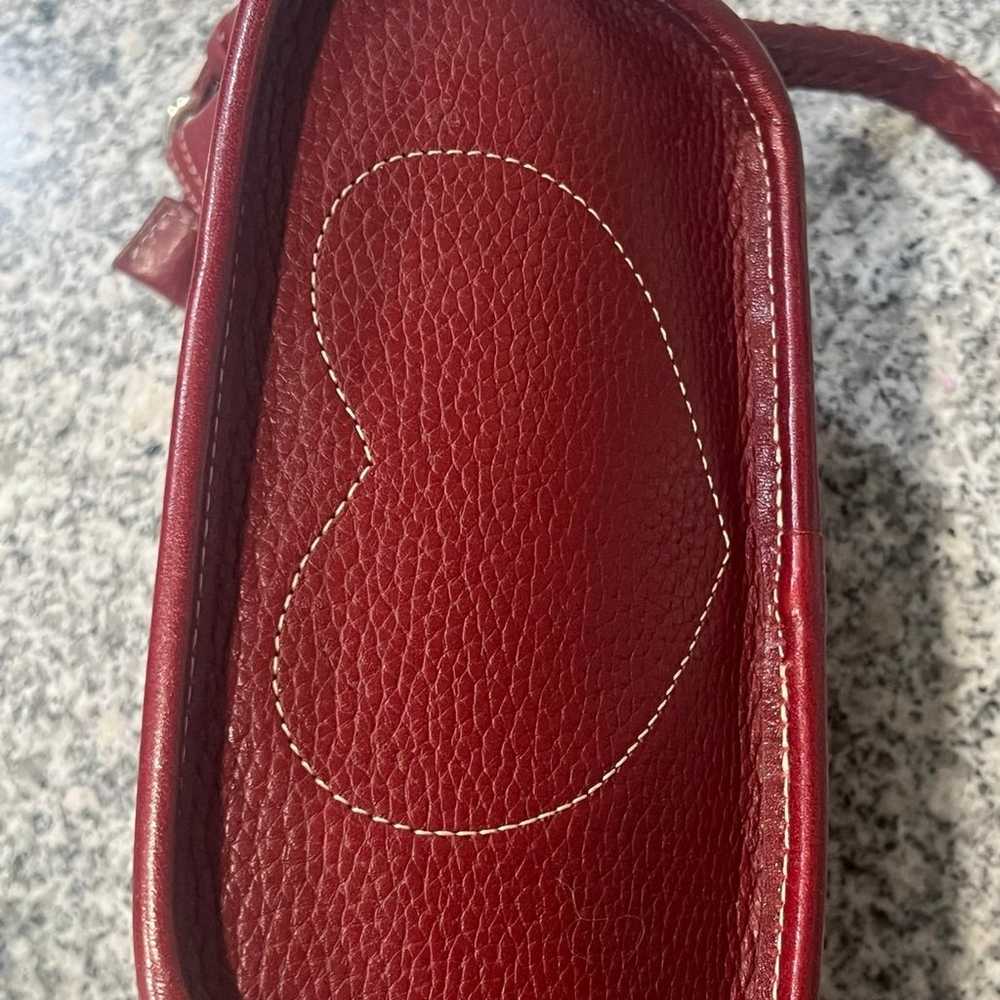Deep red Brighton leather handbag - image 3