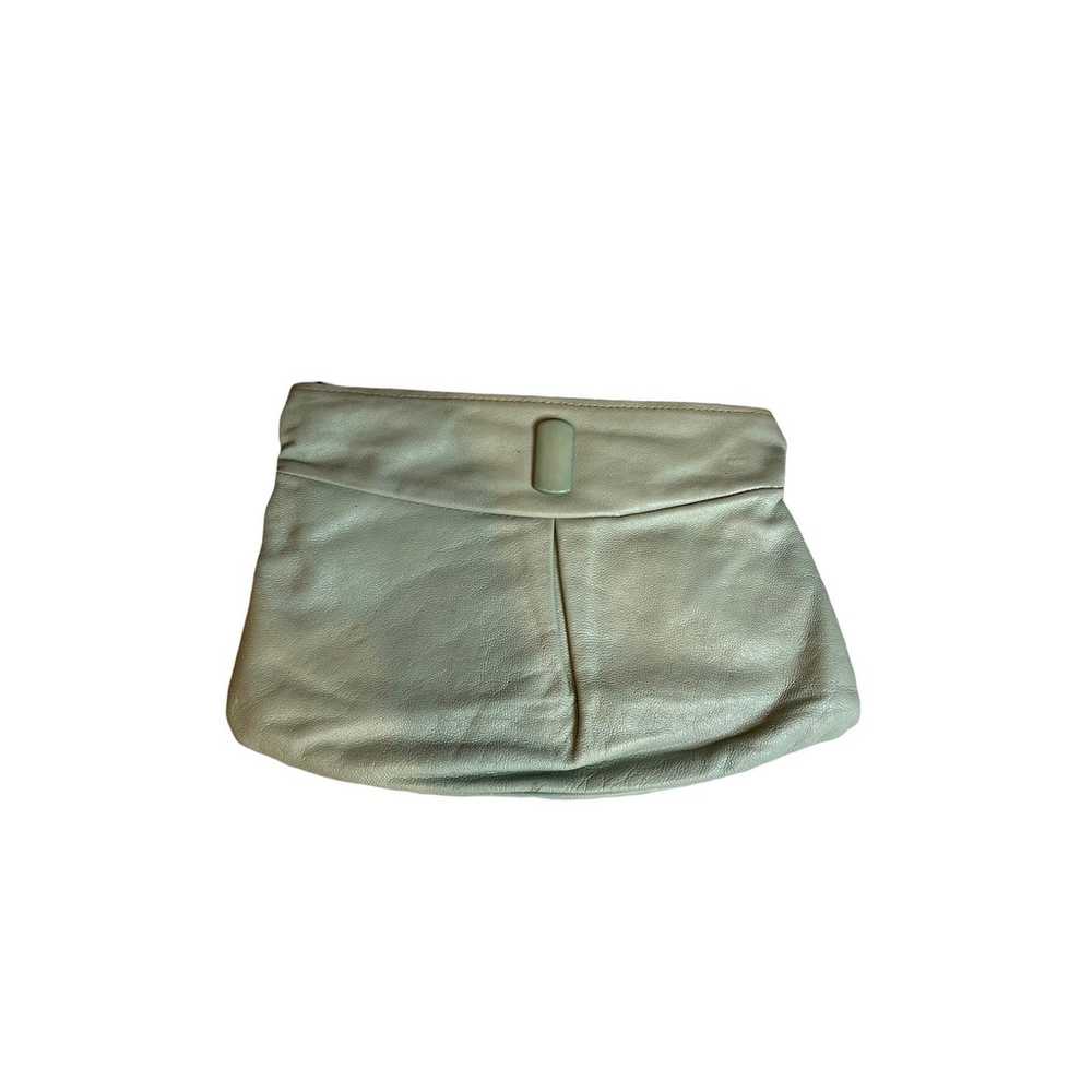 Vintage 70s Mint Green leather clutch bag - image 3